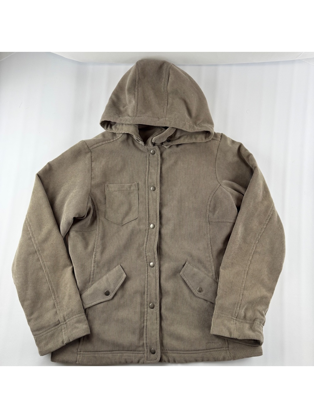 Patagonia Women’s Medium Cordwarmer Jacket Corduroy Hooded Fleece Lined